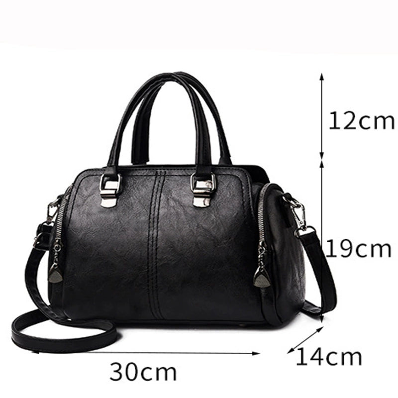 Women's Bags 2025 New Fashion Handbags Middle-Aged Women's Bags Large Capacity Soft Leather Mom Shoulder Crossbody Bag Dropshipping
