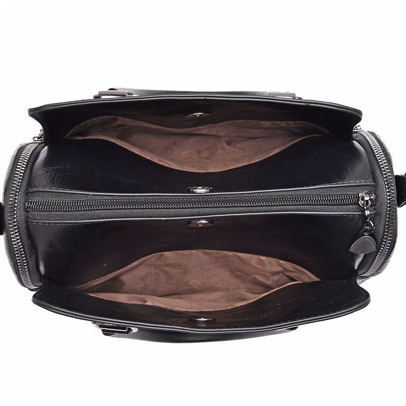 Women's Bags 2025 New Fashion Handbags Middle-Aged Women's Bags Large Capacity Soft Leather Mom Shoulder Crossbody Bag Dropshipping
