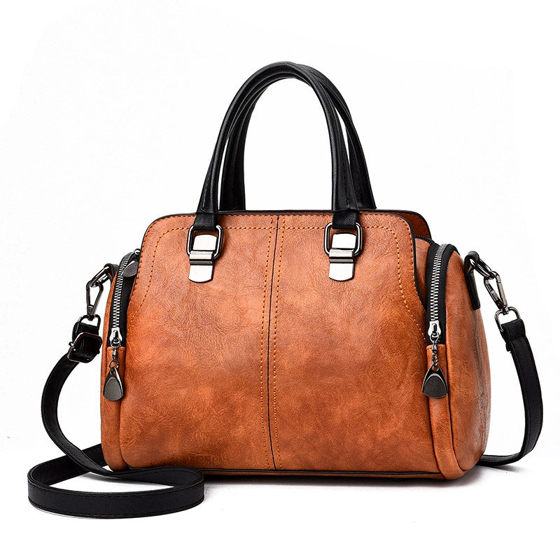 Women's Bags 2025 New Fashion Handbags Middle-Aged Women's Bags Large Capacity Soft Leather Mom Shoulder Crossbody Bag Dropshipping