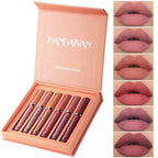 Handaiyan Cross-Border Best-Selling Matte Lip Gloss Set of 6 Pieces, Waterproof and Non-Fading, Long-Lasting Lip Gloss in European and American Styles
