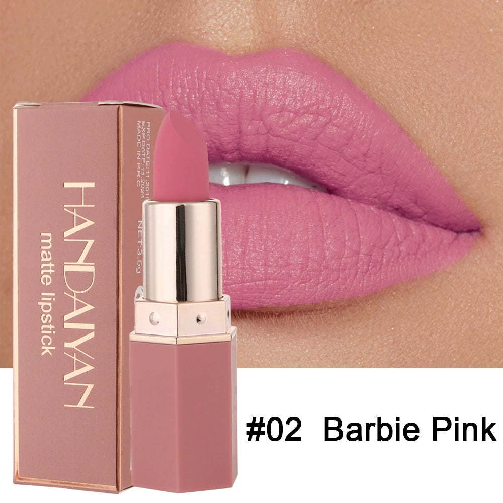 Cross-Border Matte Lipstick Boxed Set of 6 Colors, Matte Handaiyan Non-Fading, Non-Stick Cup Lipstick, Foreign Trade Cosmetics