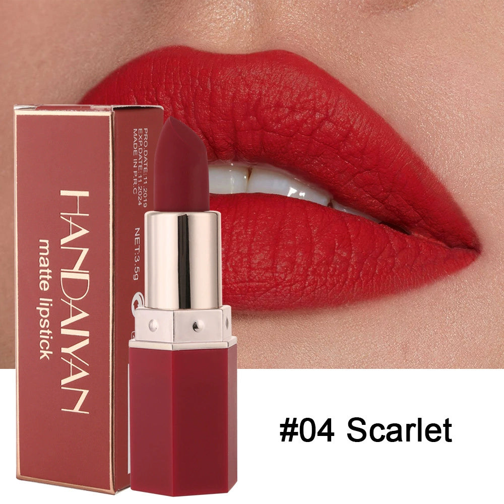 Cross-Border Matte Lipstick Boxed Set of 6 Colors, Matte Handaiyan Non-Fading, Non-Stick Cup Lipstick, Foreign Trade Cosmetics