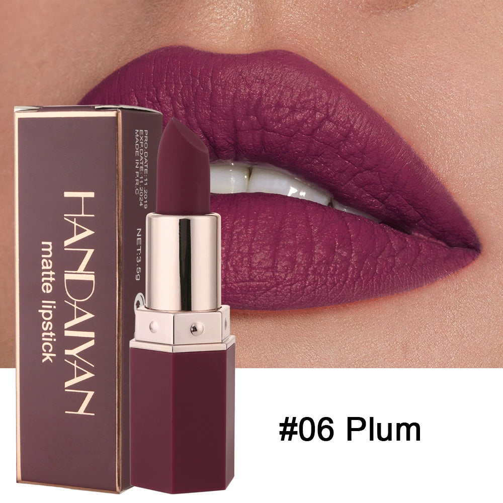 Cross-Border Matte Lipstick Boxed Set of 6 Colors, Matte Handaiyan Non-Fading, Non-Stick Cup Lipstick, Foreign Trade Cosmetics