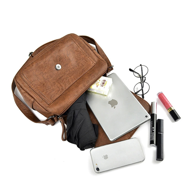 Cross-Border Women's Bag 2020 New Style Soft Leather Popular Retro Crossbody Fashionable Mother Bag