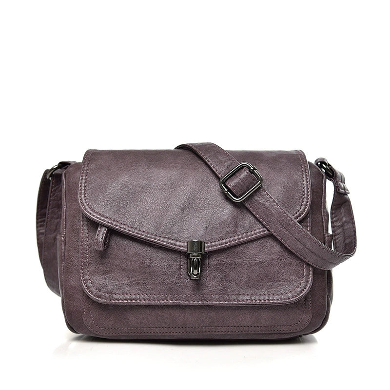Cross-Border Women's Bag 2020 New Style Soft Leather Popular Retro Crossbody Fashionable Mother Bag