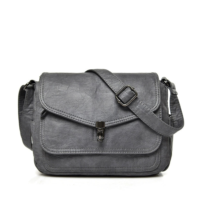 Cross-Border Women's Bag 2020 New Style Soft Leather Popular Retro Crossbody Fashionable Mother Bag