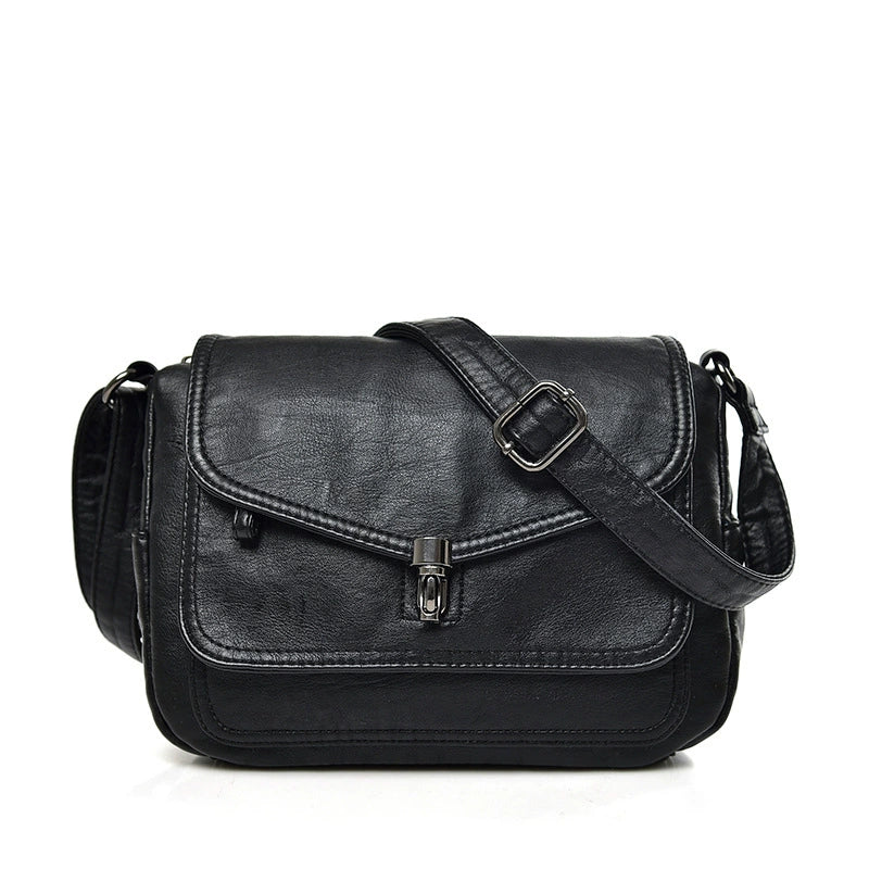 Cross-Border Women's Bag 2020 New Style Soft Leather Popular Retro Crossbody Fashionable Mother Bag