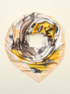 Women's 90cm Silk Scarf Multipurpose Print Suitable for Daily Use as a Bandana