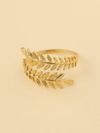 Leaf Design Open Ring