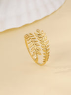 Leaf Design Open Ring