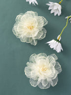 2-Piece Decorative Floral Hair Clips for Girls
