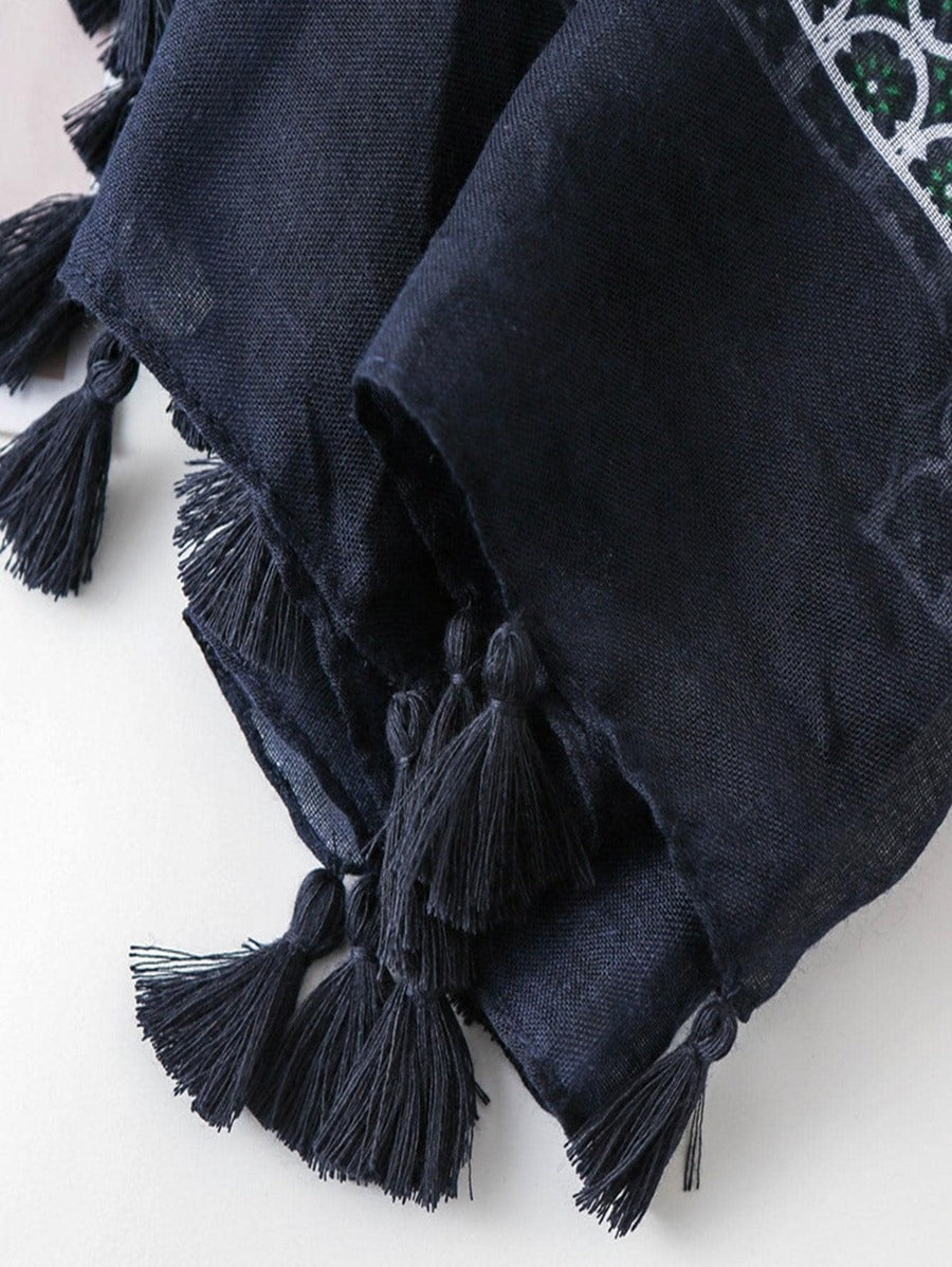 1PC Simple Printed Scarf, Autumn Winter Warm Neck Gaiter, Fashion Versatile Silk Scarf for Women, Sunscreen Shawl, Bandana, Hair Band, Headband, Perfect to Enhance Your Look
