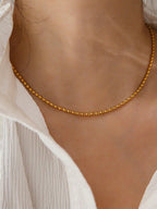 Fashion Beads Necklace Stainless Steel Simple Women's Daily Decoration 1 Piece