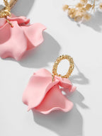 Pink Petal Dangle Earrings