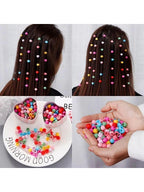 100pcs Mini Plastic Hair Clips, Colorful Decorative Hair Accessories, Girls Braid Hair Accessories