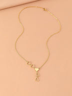 Lightweight Stainless Steel Necklace Elegant Delicate Heart Charming Korean Fashion Chain for Women Jewelry Gift