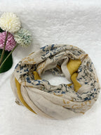 Floral Embroidered Scarf for Daily Outdoor Travel, Bohemian Style for Winter and Autumn