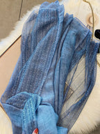 blue women's scarf