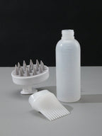 2-piece hair dye application brush set, hair dye brush bottles, oil shampoo bottle, dye comb, hair color styling tool. 1-piece soft plastic shampoo massage brush, colorful manual scalp massager, white hair brush.