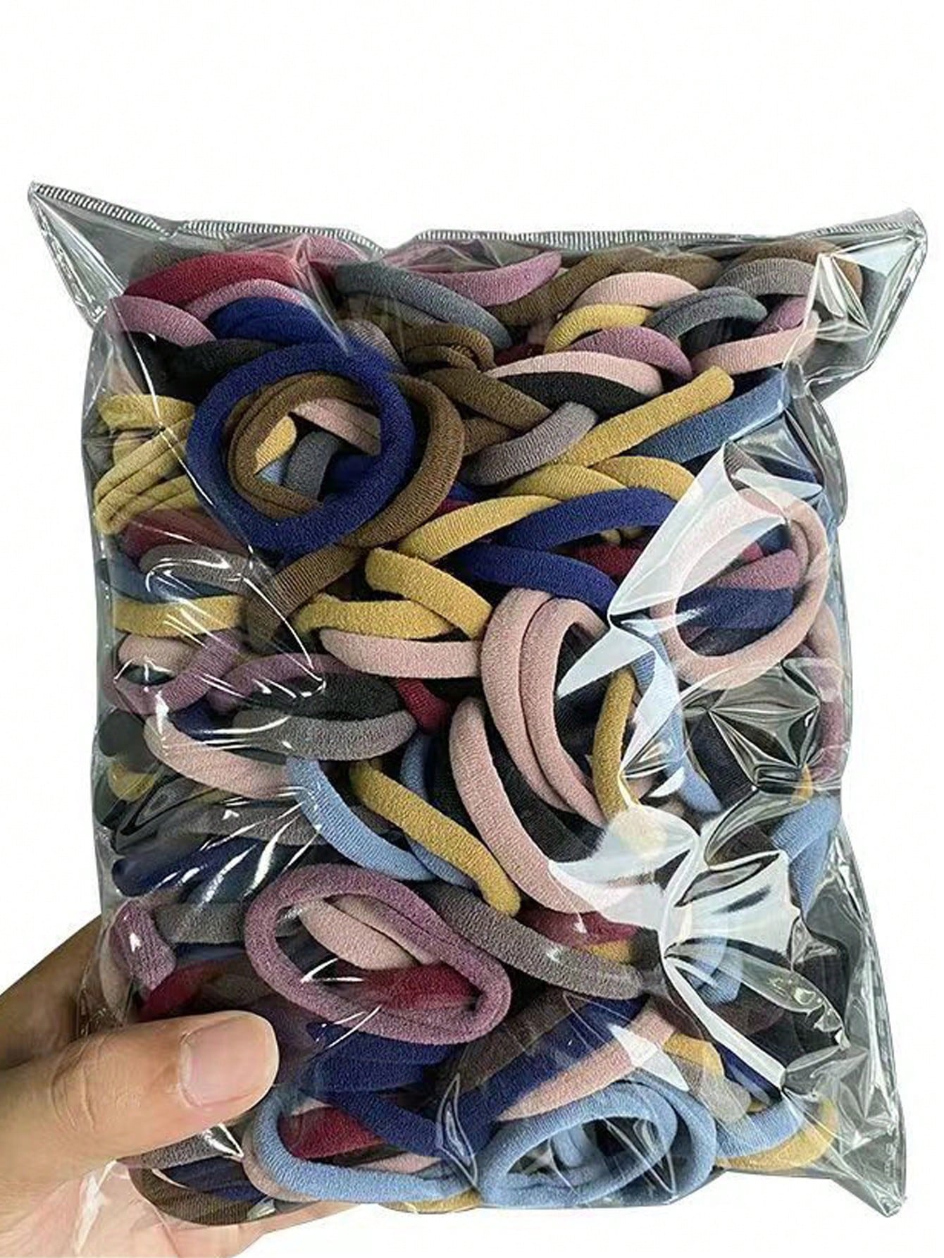 100pcs/pack candy color hair elastics for women with high elasticity and durability, simple and elegant design suitable for daily use and outfit coordination, fashionable and versatile hair accessories. Casual.