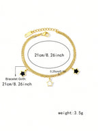 Double Stainless Steel Five-Pointed Star Western Design Ins Style Bracelet for Women Personalized Fashion Simple