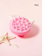 Shampoo Brush with Soft Silicone Bristles, 1 Piece, In-Shower Scalp Scrub Suitable for Dandruff, Wet and Dry Use, Suitable for Men and Women, Home Use Clove