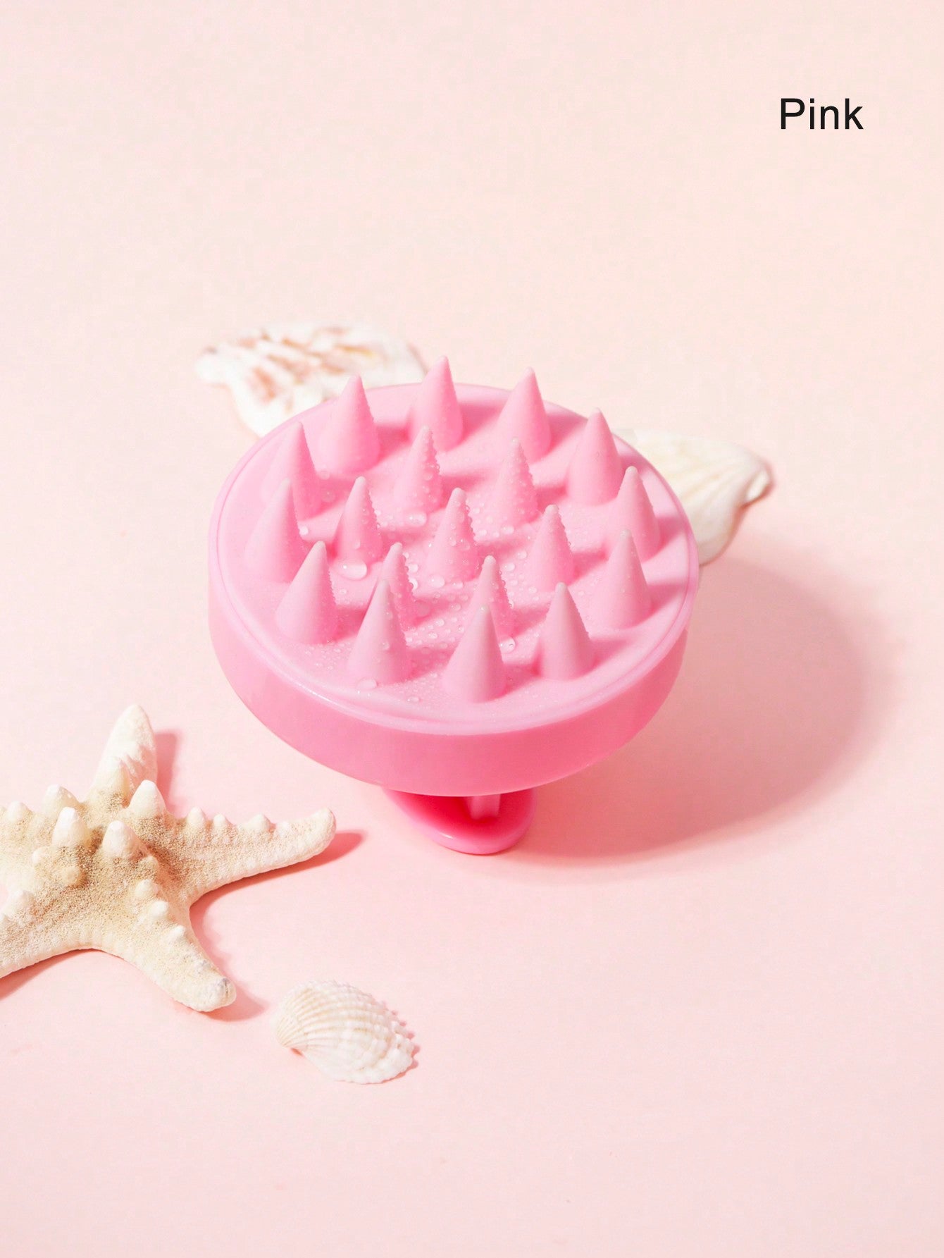 Shampoo Brush with Soft Silicone Bristles, 1 Piece, In-Shower Scalp Scrub Suitable for Dandruff, Wet and Dry Use, Suitable for Men and Women, Home Use Clove