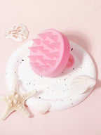 Shampoo Brush with Soft Silicone Bristles, 1 Piece, In-Shower Scalp Scrub Suitable for Dandruff, Wet and Dry Use, Suitable for Men and Women, Home Use Clove