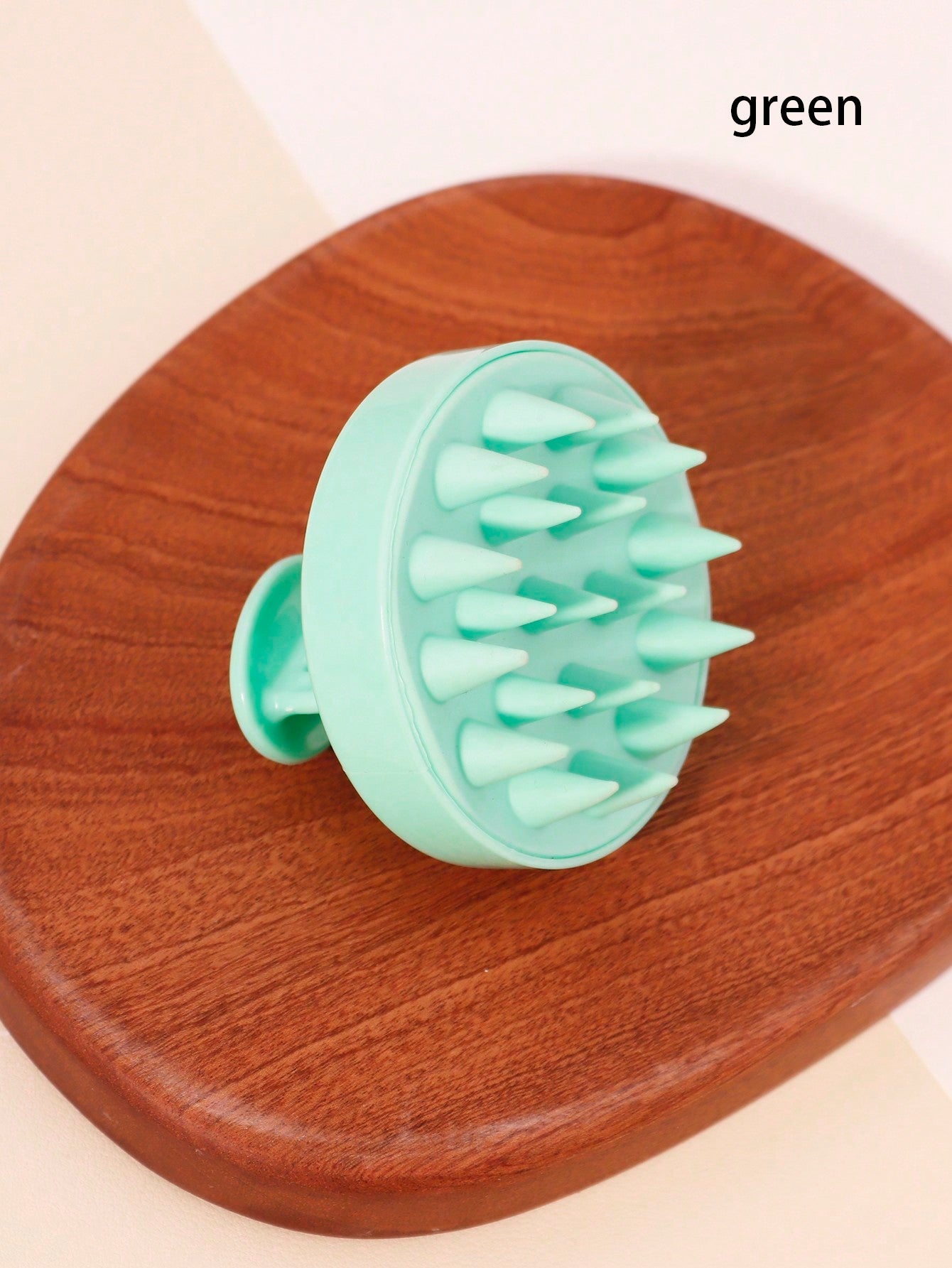 Shampoo Brush with Soft Silicone Bristles, 1 Piece, In-Shower Scalp Scrub Suitable for Dandruff, Wet and Dry Use, Suitable for Men and Women, Home Use Green