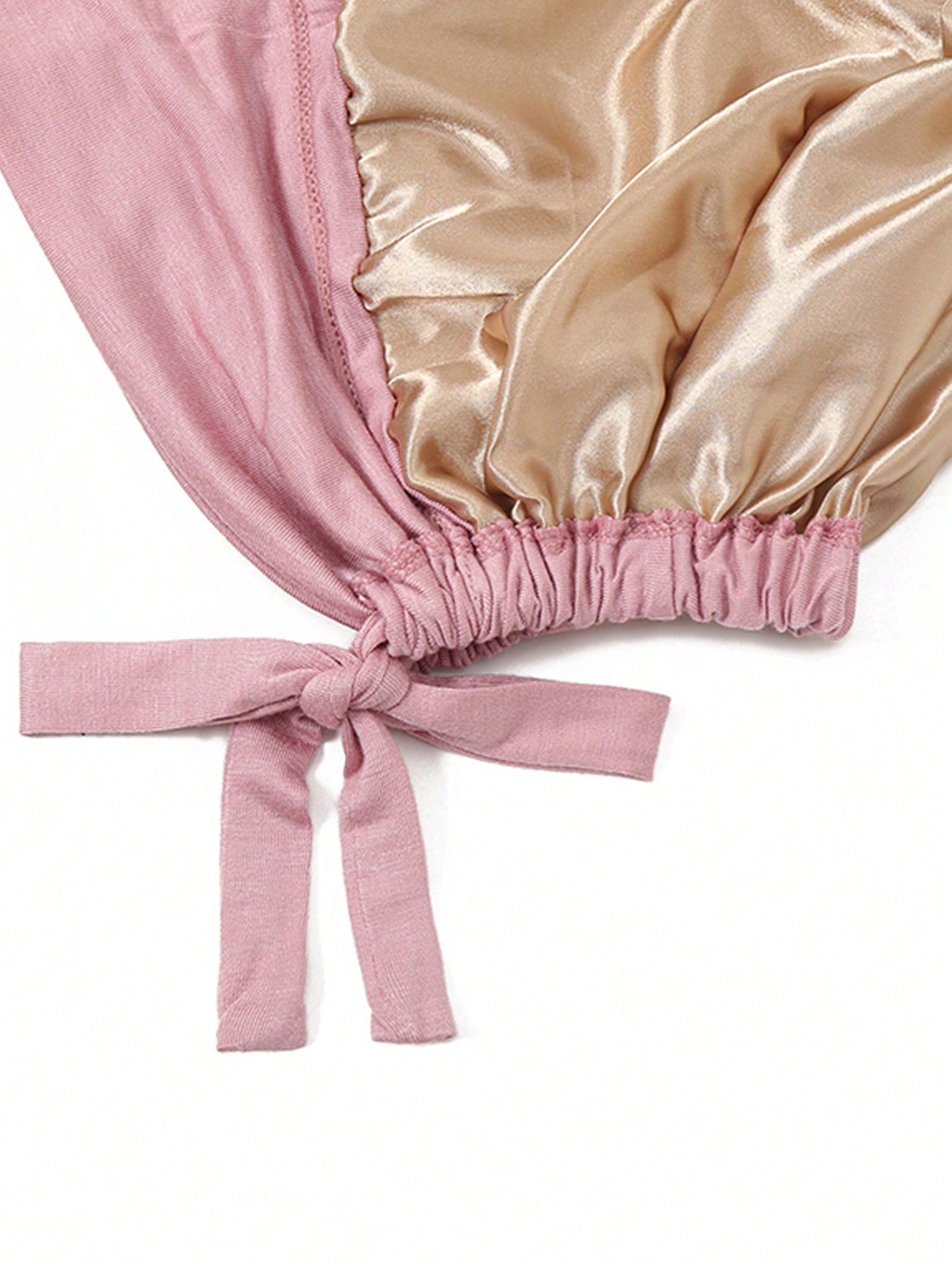 Women's Elastic Headband with Inner Lining and One-Piece Hat Bottom Powder Leather