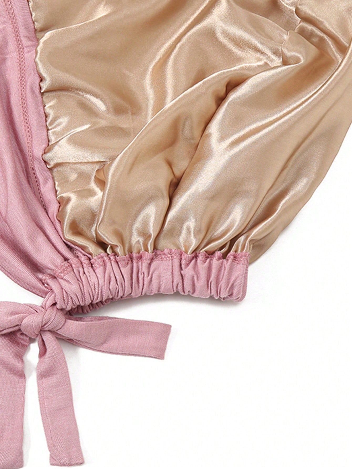 Women's Elastic Headband with Inner Lining and One-Piece Hat Bottom Powder Leather