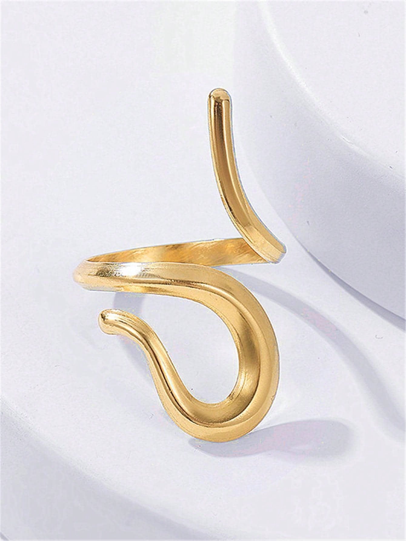 Fashion Open Ring Stainless Steel Snack Design for Women Daily Life One Piece