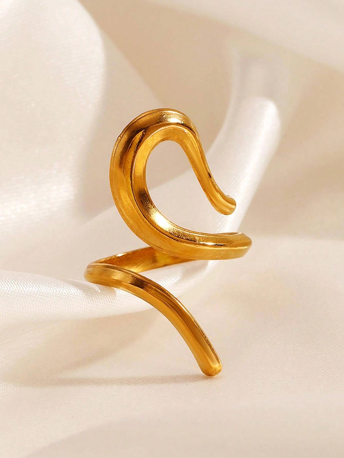 Fashion Open Ring Stainless Steel Snack Design for Women Daily Life One Piece