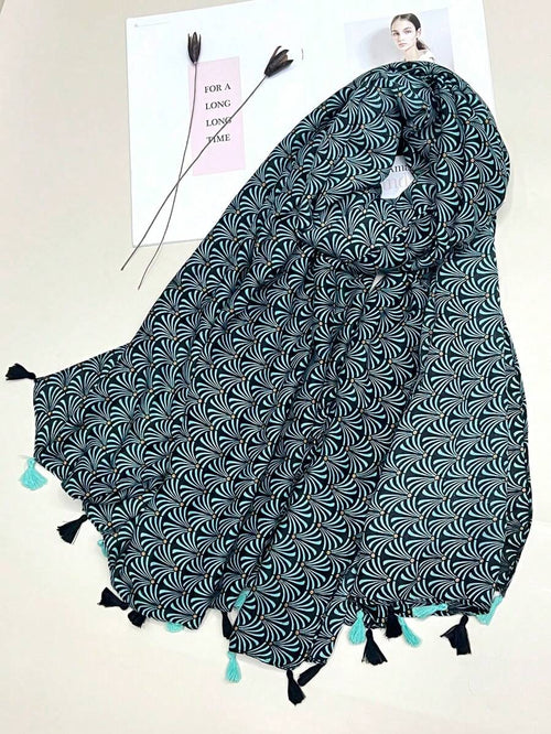 1 Printed Scarf, New Women's Silk Scarf, Warm Neck Wrap, Spring and Summer Sun Protection Beach Towel, Couple Gift, Fashion Headband, Scarf, Multi-purpose Long Scarf