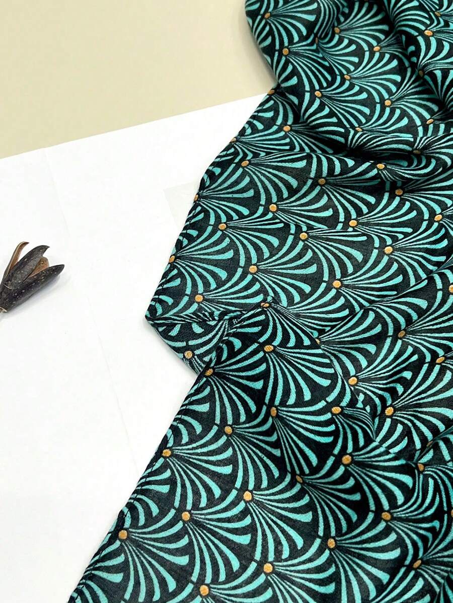 1 Printed Scarf, New Women's Silk Scarf, Warm Neck Wrap, Spring and Summer Sun Protection Beach Towel, Couple Gift, Fashion Headband, Scarf, Multi-purpose Long Scarf