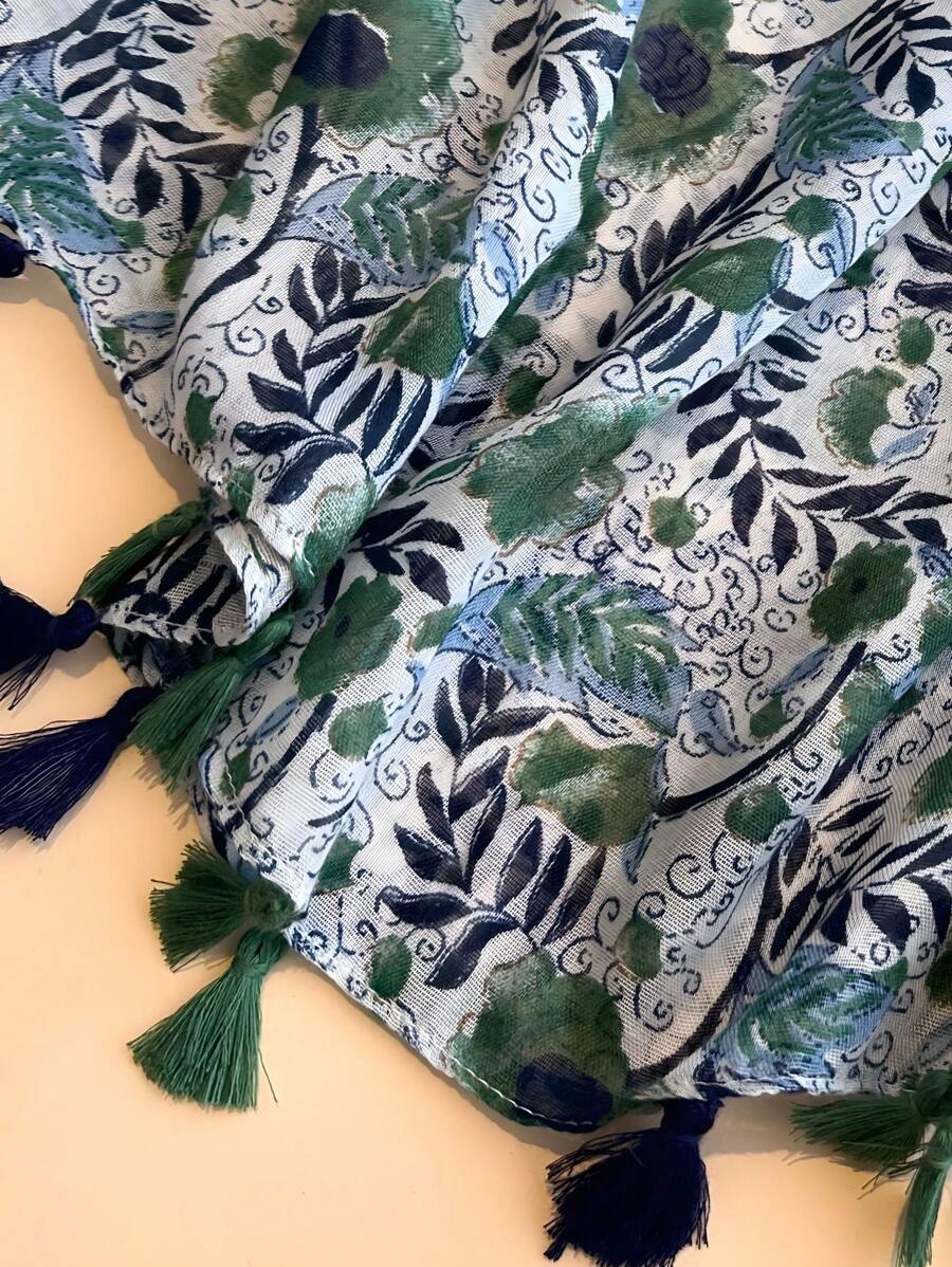1pc New Design Women's Floral Print Headwrap Bandana, Soft Multi-Purpose Sun and Wind Protection, Suitable for Daily Life, Holiday Parties and Formal Occasions