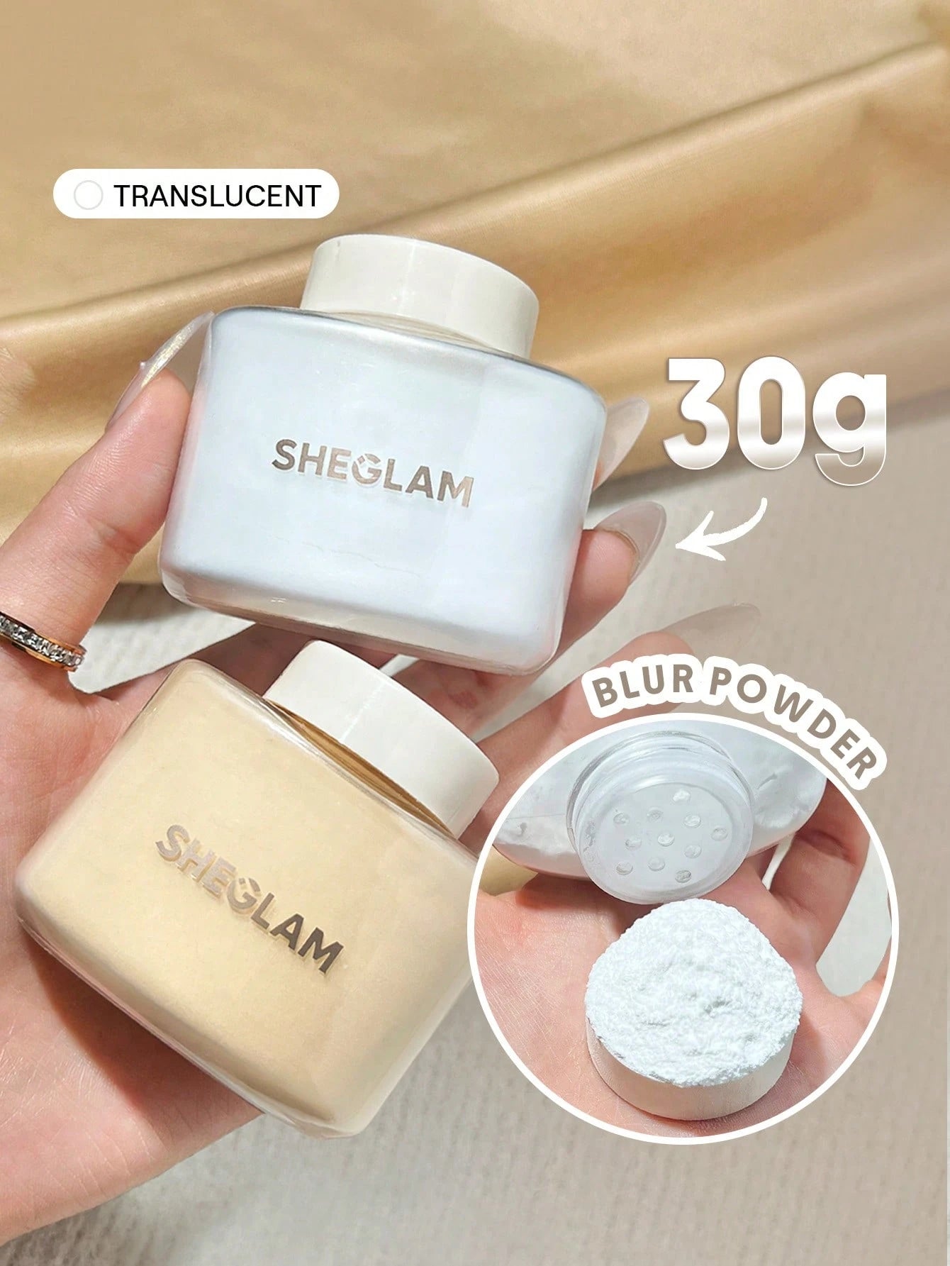 SHEGLAM Blur In A Bottle Loose Setting Powder Brand Beauty Makeup Face Paint Cosmetic For Women Girls Perfect For Winter Spring Ideal For Y2K Fancy Fashion Suitable For Birthday Valentine'S Day Gift Rave Party Ready Best Color