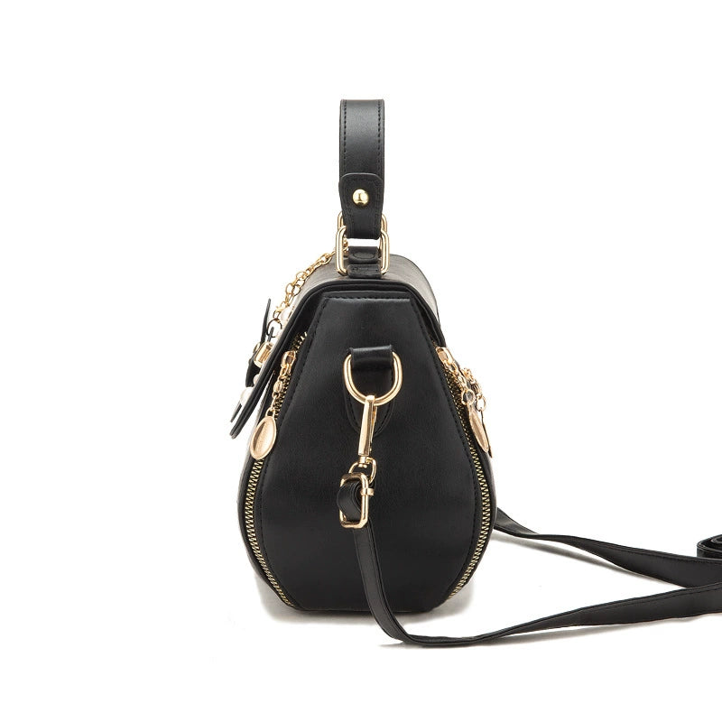 Casual and Fashionable Embroidered Bucket Bag 2025 Autumn New Handheld Small Bag Sweet Lady Shoulder Crossbody Bag