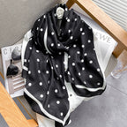 New Beach Towel Thin Cotton Linen Summer Printed Scarf Long Shawl Student Warm Neck Women