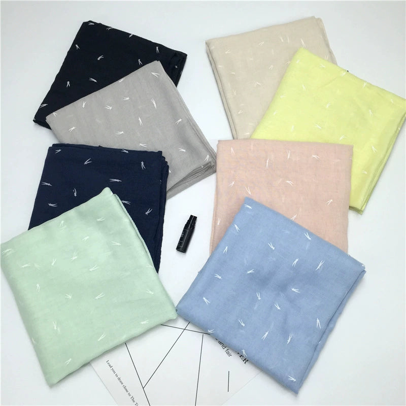 Foreign Trade Spring and Summer New Japanese Sweet Monochrome Small Fresh Large Size Scarf Suya Mori Women's Thin Scarf Women