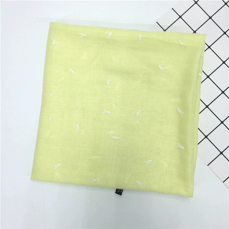 Foreign Trade Spring and Summer New Japanese Sweet Monochrome Small Fresh Large Size Scarf Suya Mori Women's Thin Scarf Women