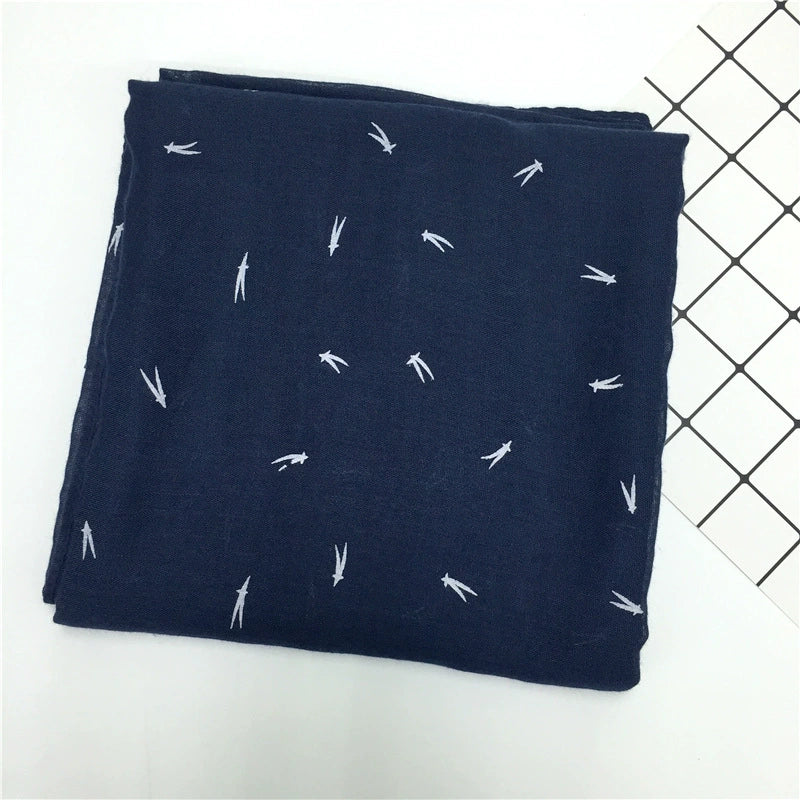 Foreign Trade Spring and Summer New Japanese Sweet Monochrome Small Fresh Large Size Scarf Suya Mori Women's Thin Scarf Women
