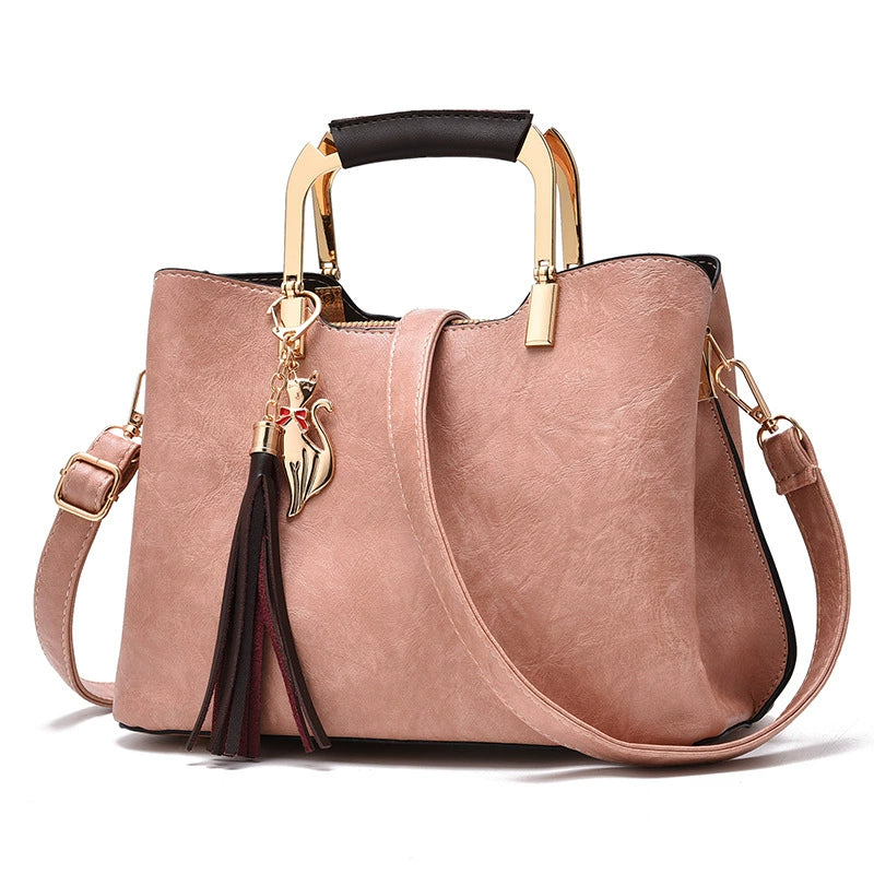 Women's Handbag 2025 New European and American Fashion Women's Bag Retro Shoulder Crossbody Bag Middle-Aged Mother Bag Delivery