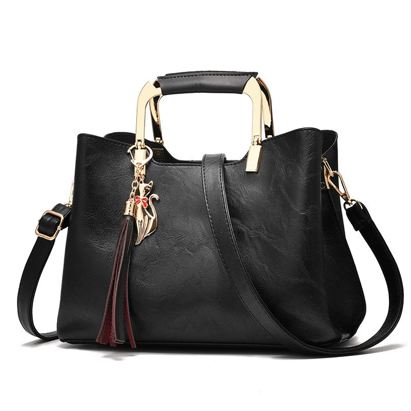 Women's Handbag 2025 New European and American Fashion Women's Bag Retro Shoulder Crossbody Bag Middle-Aged Mother Bag Delivery