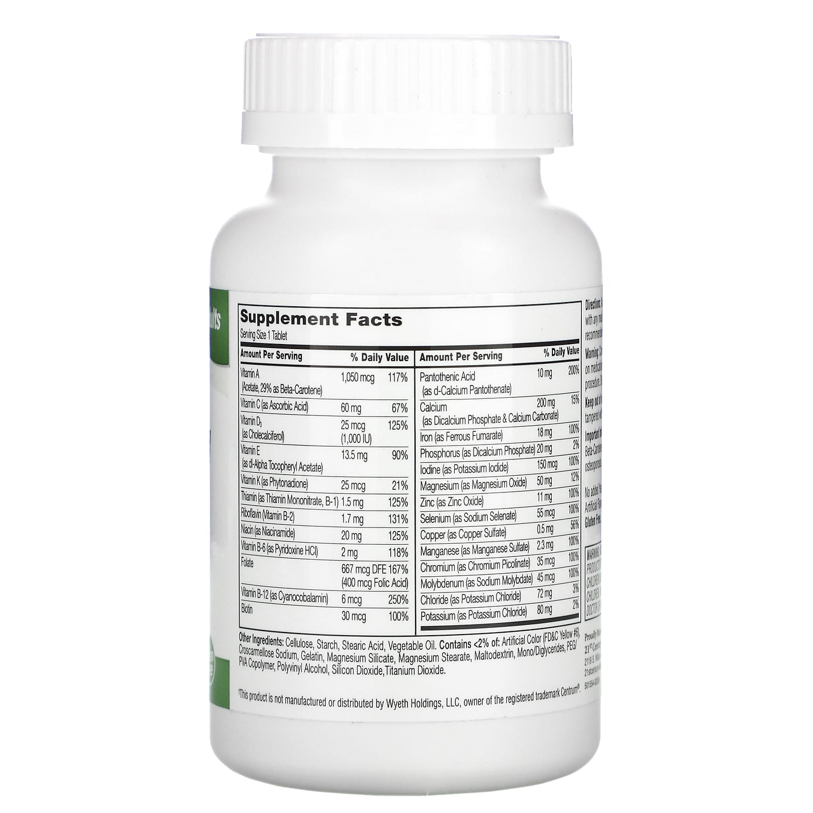 21st Century Multivitamin & Mineral Supplement for Adults 130 Tablets