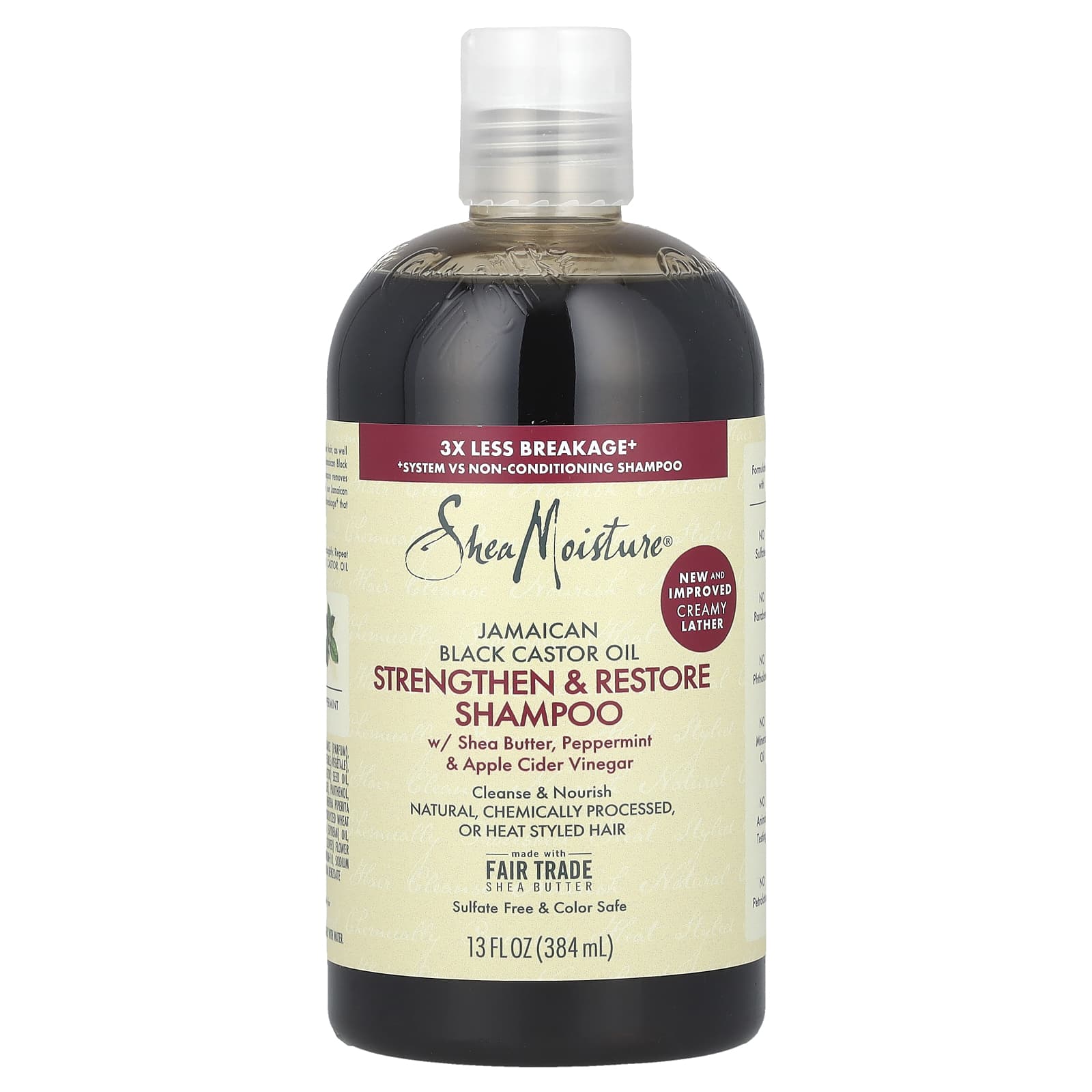 Shea Moisture Jamaican Black Castor Oil Strengthen & Restore Shampoo, 13 fl oz (384 ml)