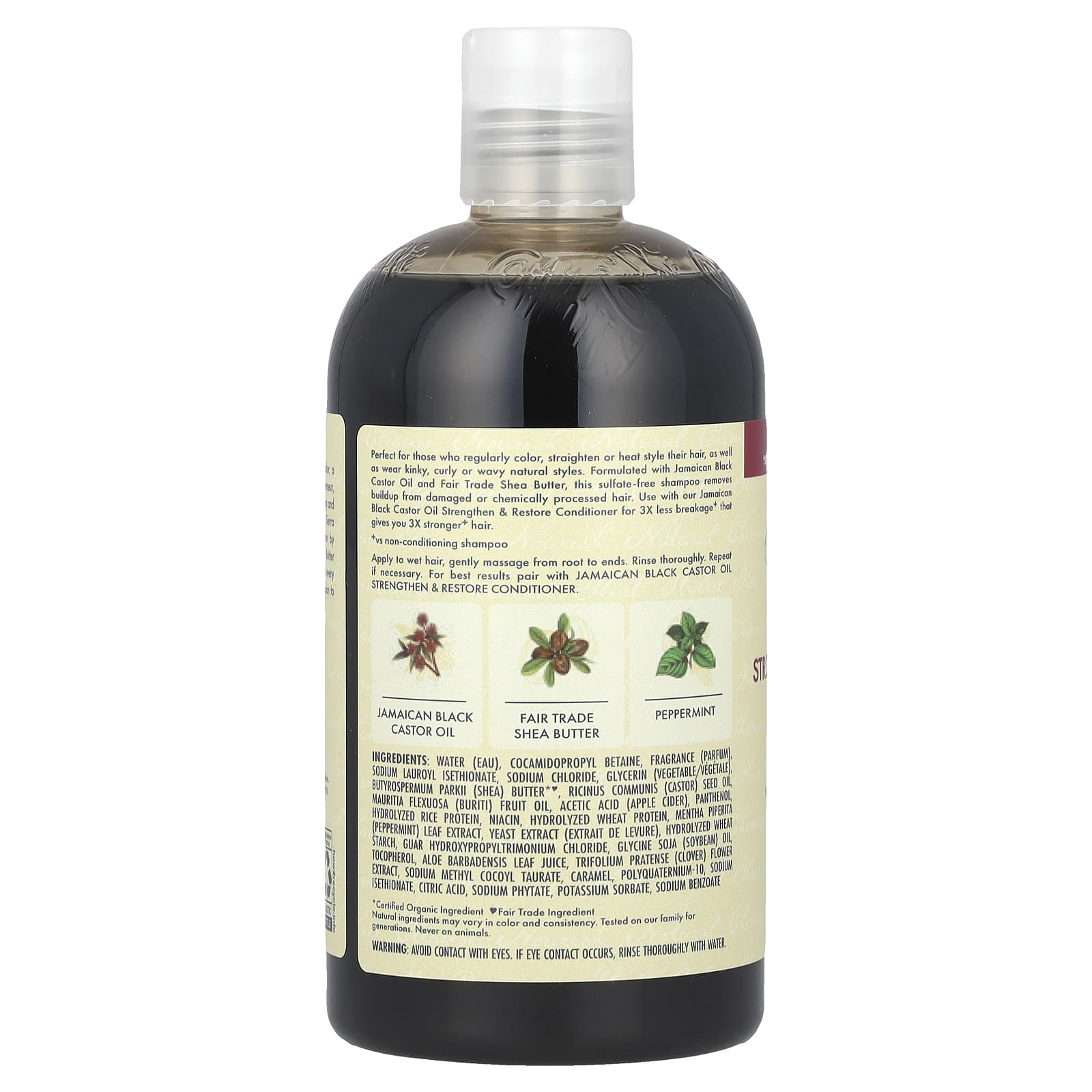 Shea Moisture Jamaican Black Castor Oil Strengthen & Restore Shampoo, 13 fl oz (384 ml)