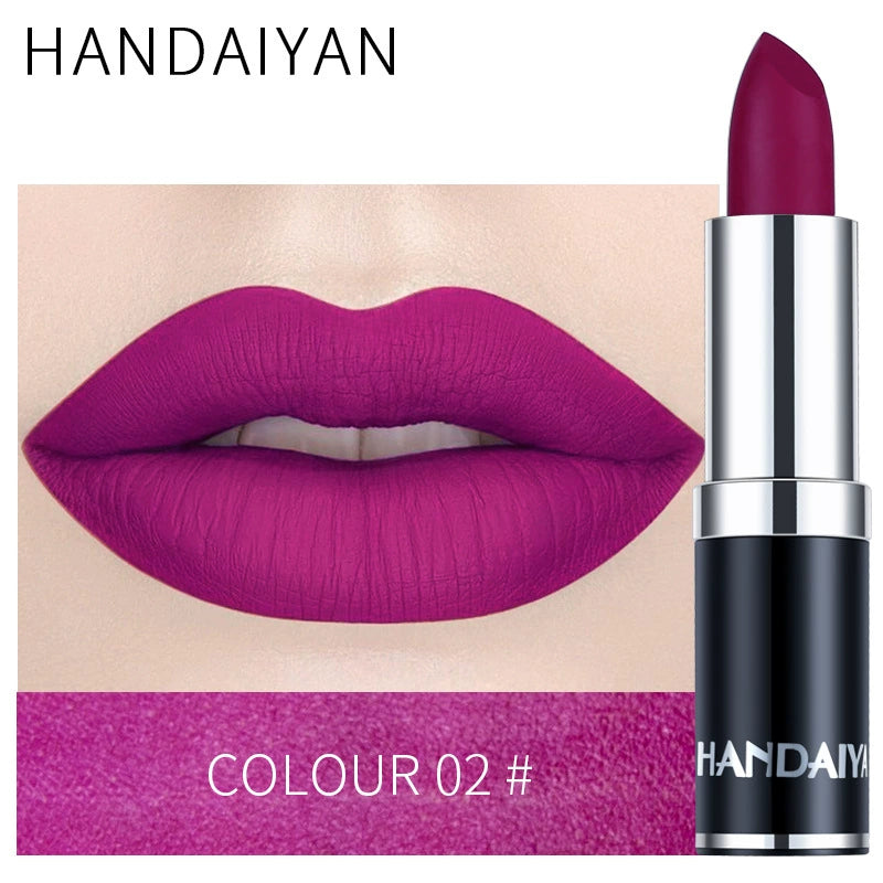 Cross-Border Velvet Lipstick Beauty Care Handaiyan Long-Lasting Waterproof Amazon Popular Matte Lipstick Lipstick