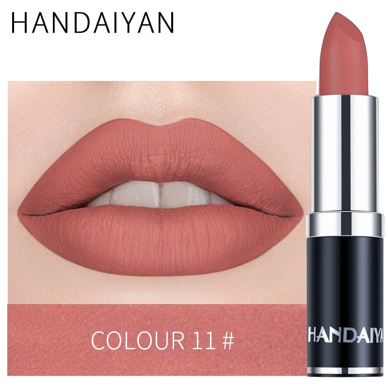 Cross-Border Velvet Lipstick Beauty Care Handaiyan Long-Lasting Waterproof Amazon Popular Matte Lipstick Lipstick