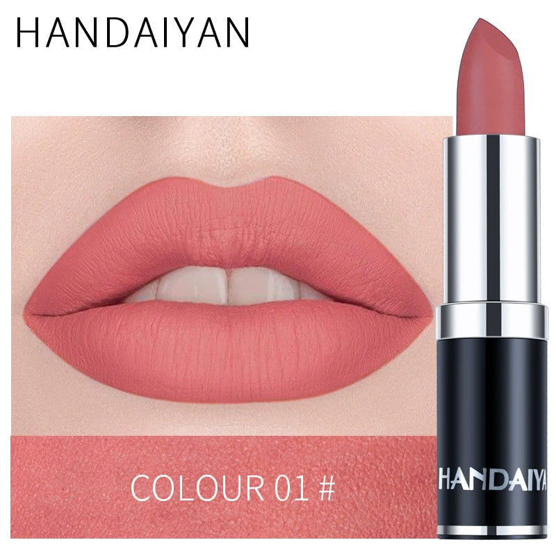 Cross-Border Velvet Lipstick Beauty Care Handaiyan Long-Lasting Waterproof Amazon Popular Matte Lipstick Lipstick